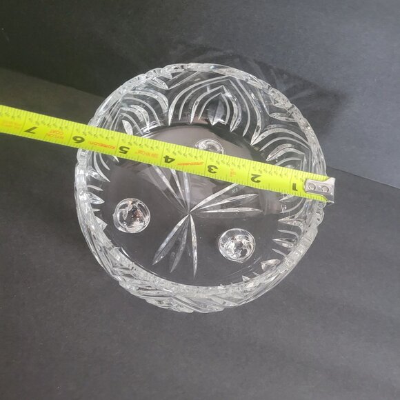 Vintage Crystal Footed Candy Dish Bowl 6" - Picture 10 of 10